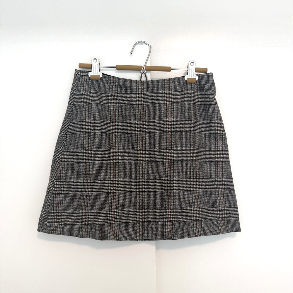 Wilfred Wool Plaid Skirt with Pockets